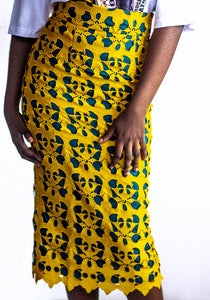 JUPE TAILLE HAUTE GUIPURE FEMME
