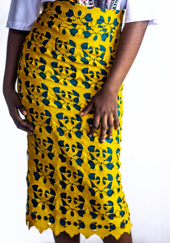 JUPE TAILLE HAUTE GUIPURE FEMME
