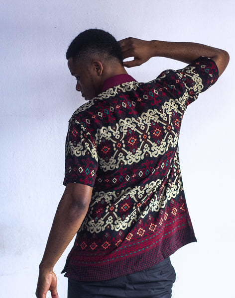 CHEMISE COURTES MANCHES COL MAO POCHE INTERIEURE HOMME