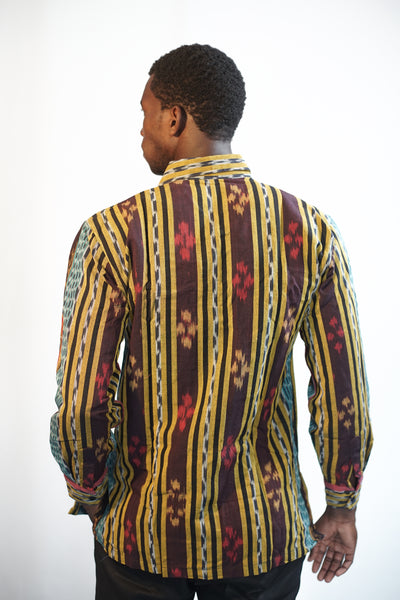 CHEMISE LONGUES MANCHES PAGNE TISSAGE HOMME