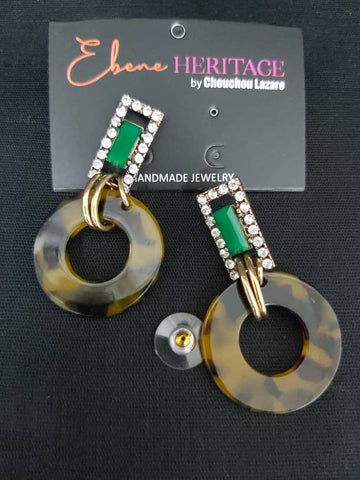 BOUCKLES D'OREILLES VERDITE
