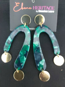 BOUCKLES D'OREILLES U VERTS