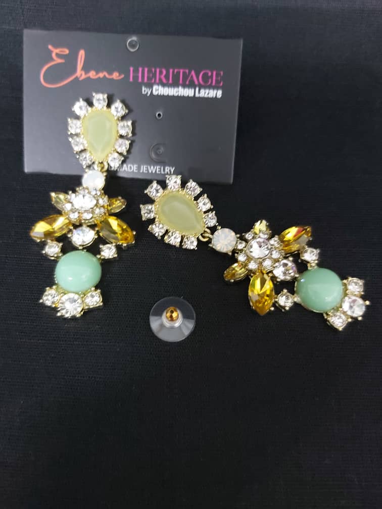 BOUCKLES D'OREILLES AVENTURINE