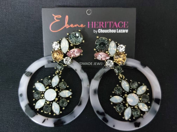 BOUCKLES D'OREILLES MIX GEMMES ROUNDES