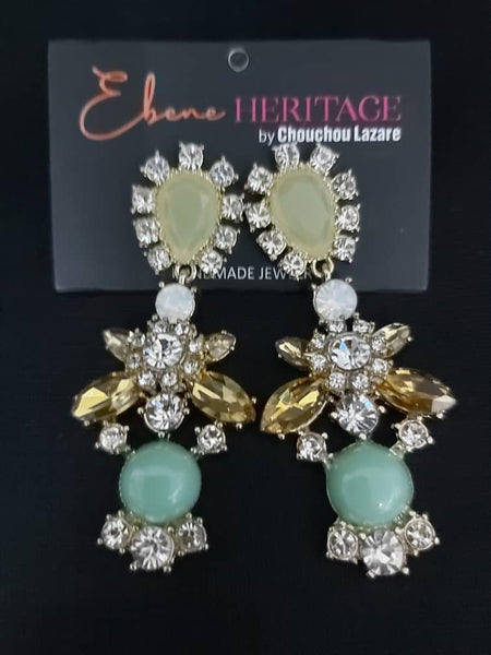 BOUCKLES D'OREILLES AVENTURINE