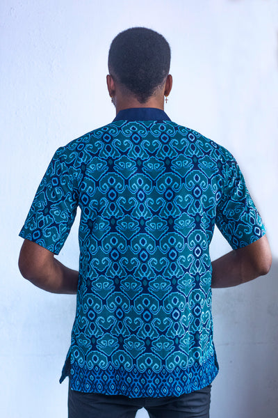CHEMISE COURTES MANCHES COL MAO POCHE INTERIEURE HOMME
