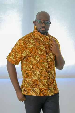 CHEMISE PAGNE COURTES MANCHES