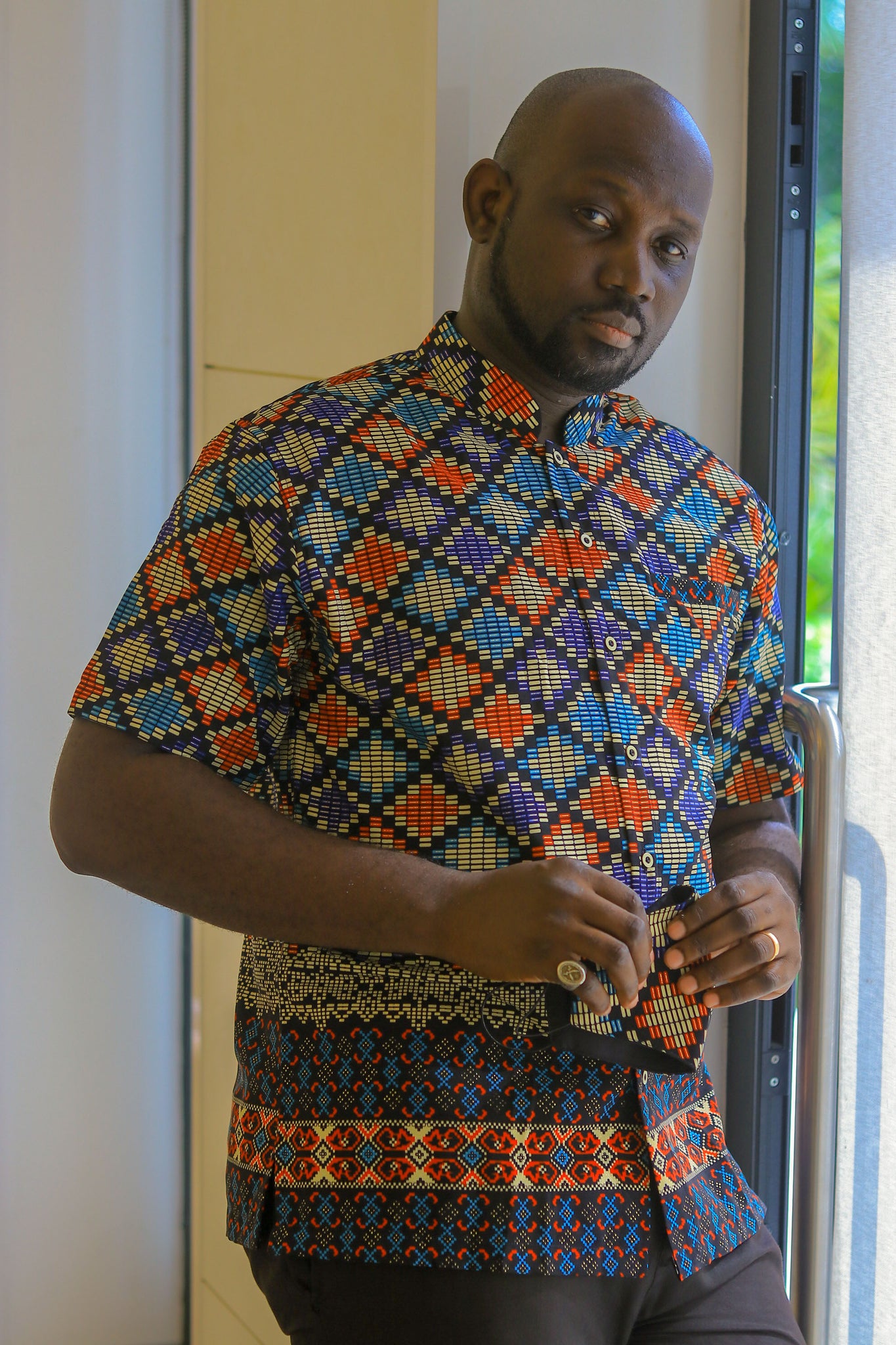 CHEMISE PAGNE COURTES MANCHES