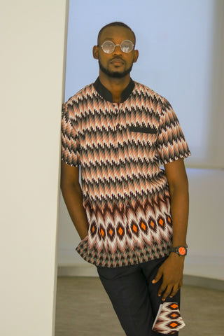 CHEMISE PAGNE COURTES MANCHES